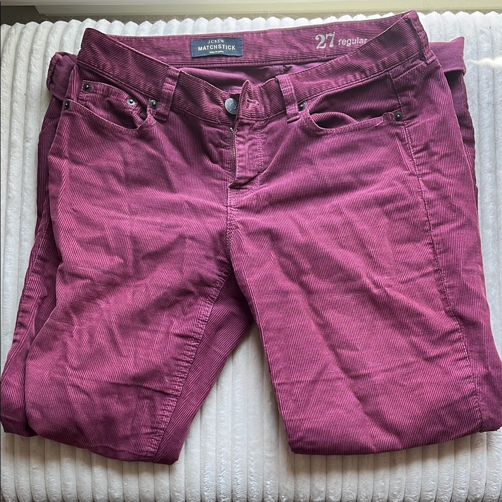 J. Crew Women's Skinny Corduroy Jeans - Burgundy